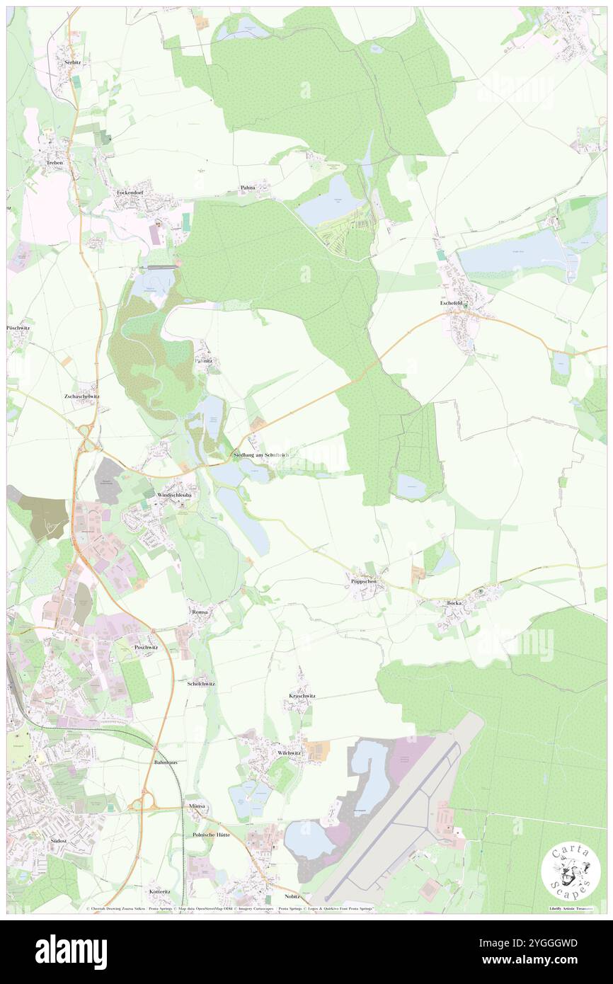 Windischleuba, DE, Germania, Turingia, N 51 1' 7'', N 12 28' 19'', mappa, Cartascapes Mappa pubblicata nel 2024. Esplora Cartascapes, una mappa che rivela i diversi paesaggi, culture ed ecosistemi della Terra. Viaggia attraverso il tempo e lo spazio, scoprendo l'interconnessione del passato, del presente e del futuro del nostro pianeta. Foto Stock