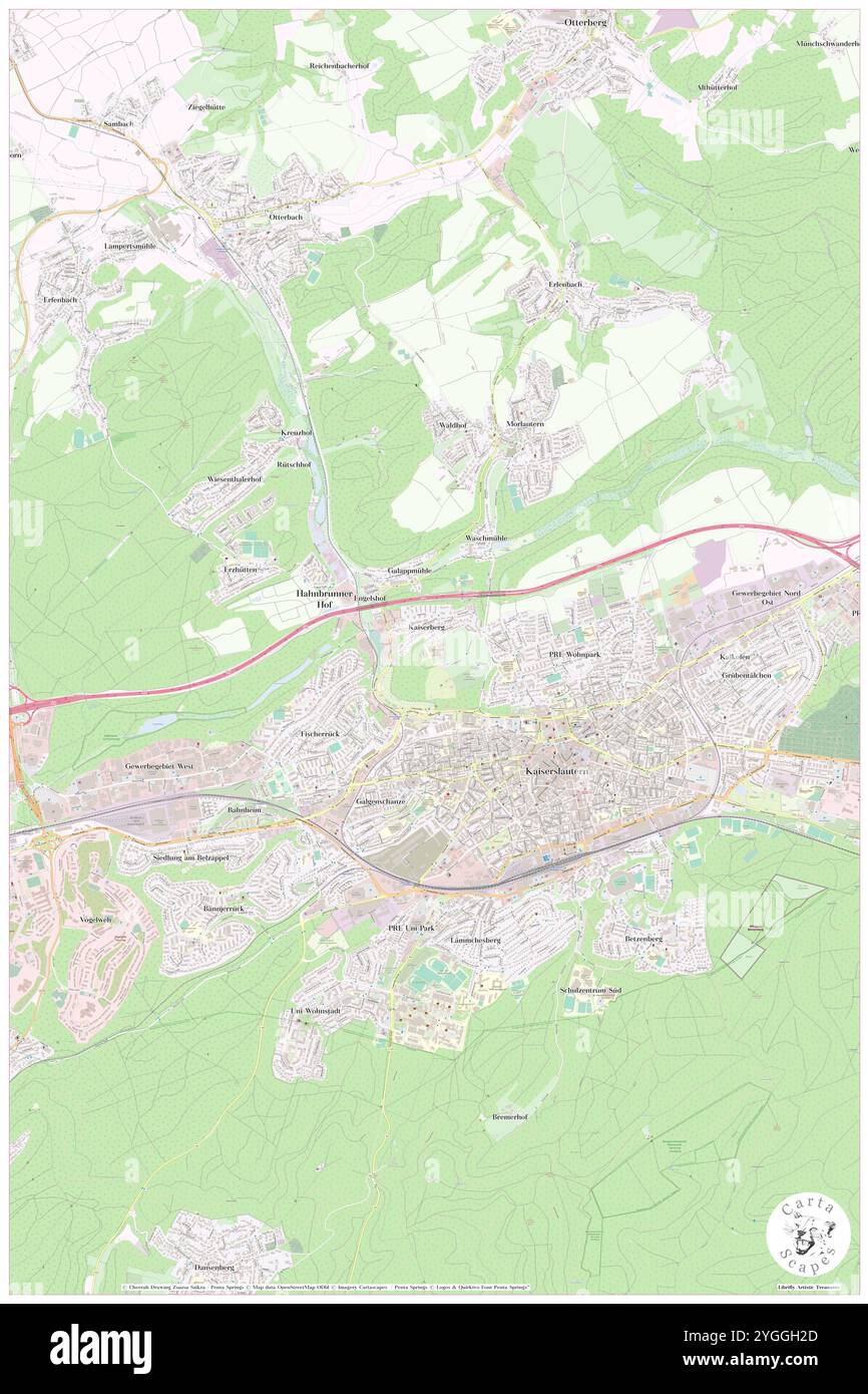 Kaisersberg, DE, Germania, Rheinland-Pfalz, N 49 27' 8'', N 7 45' 16'', mappa, Cartascapes Mappa pubblicata nel 2024. Esplora Cartascapes, una mappa che rivela i diversi paesaggi, culture ed ecosistemi della Terra. Viaggia attraverso il tempo e lo spazio, scoprendo l'interconnessione del passato, del presente e del futuro del nostro pianeta. Foto Stock