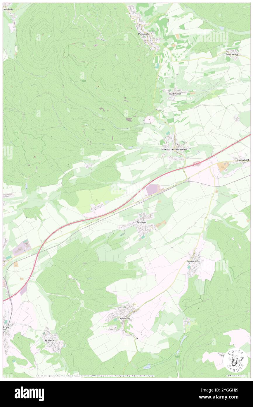 Boerrstadt, DE, Germania, Rheinland-Pfalz, N 49 34' 39'', N 7 56' 32'', MAP, Cartascapes Map pubblicata nel 2024. Esplora Cartascapes, una mappa che rivela i diversi paesaggi, culture ed ecosistemi della Terra. Viaggia attraverso il tempo e lo spazio, scoprendo l'interconnessione del passato, del presente e del futuro del nostro pianeta. Foto Stock