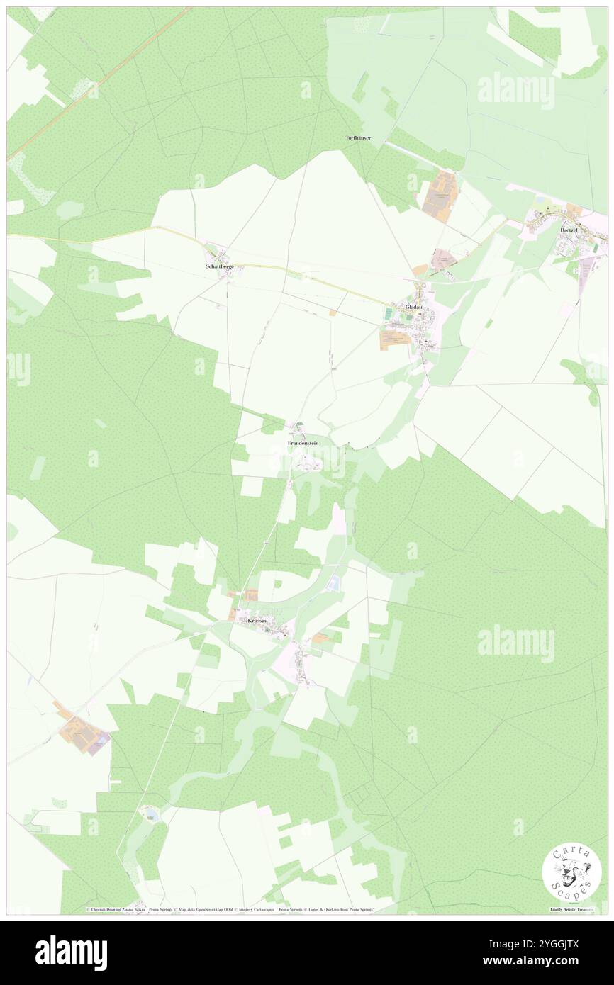 Brandenstein, DE, Germania, Sassonia-Anhalt, N 52 17' 25'', N 12 4' 23'', mappa, Cartascapes Map pubblicata nel 2024. Esplora Cartascapes, una mappa che rivela i diversi paesaggi, culture ed ecosistemi della Terra. Viaggia attraverso il tempo e lo spazio, scoprendo l'interconnessione del passato, del presente e del futuro del nostro pianeta. Foto Stock