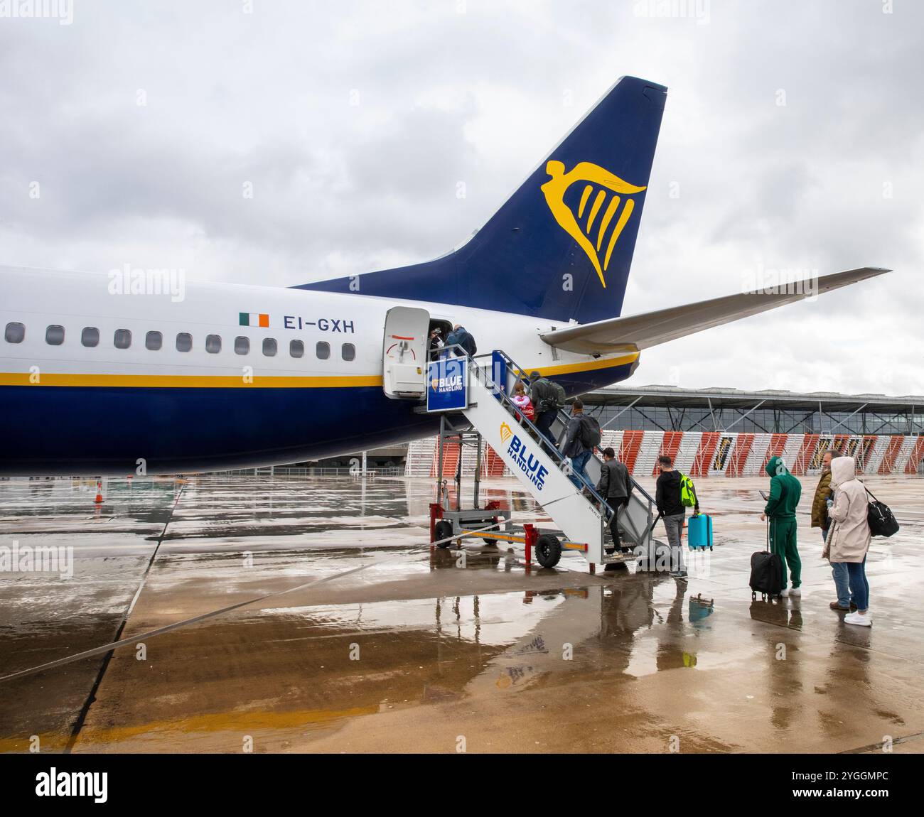 Imbarco volo Ryanair Foto Stock