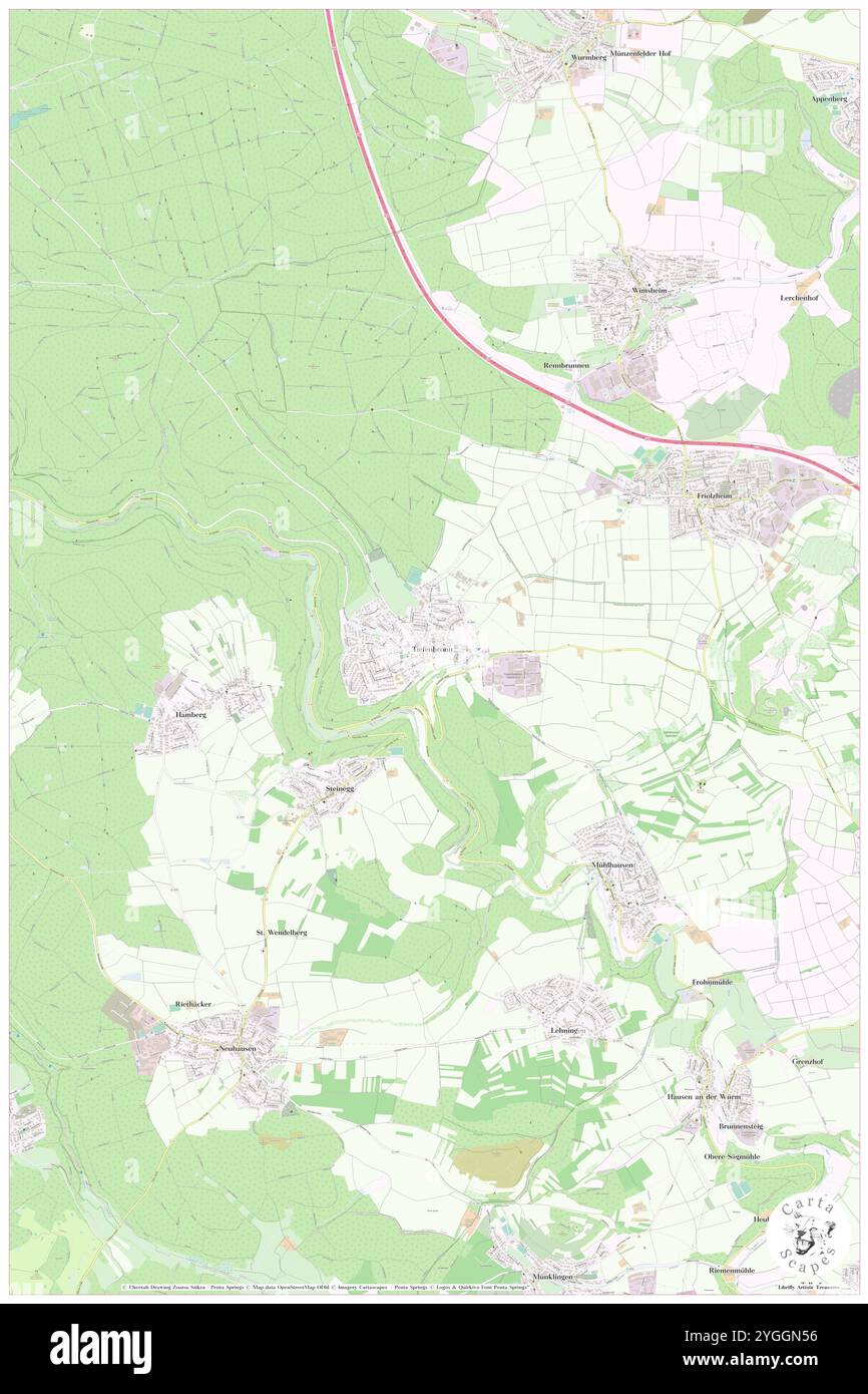 Tiefenbronn Pfarrkirche St. Maria Maddalena, regione di Karlsruhe, DE, Germania, Baden-Wurttemberg, N 48 49' 26'', N 8 48' 6'', MAP, Cartascapes Map pubblicata nel 2024. Esplora Cartascapes, una mappa che rivela i diversi paesaggi, culture ed ecosistemi della Terra. Viaggia attraverso il tempo e lo spazio, scoprendo l'interconnessione del passato, del presente e del futuro del nostro pianeta. Foto Stock