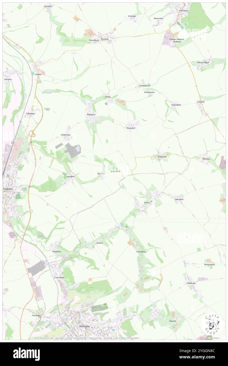 Pfarrsdorf, DE, Germania, Turingia, N 50 53' 38'', N 12 28' 46'', mappa, Cartascapes Mappa pubblicata nel 2024. Esplora Cartascapes, una mappa che rivela i diversi paesaggi, culture ed ecosistemi della Terra. Viaggia attraverso il tempo e lo spazio, scoprendo l'interconnessione del passato, del presente e del futuro del nostro pianeta. Foto Stock