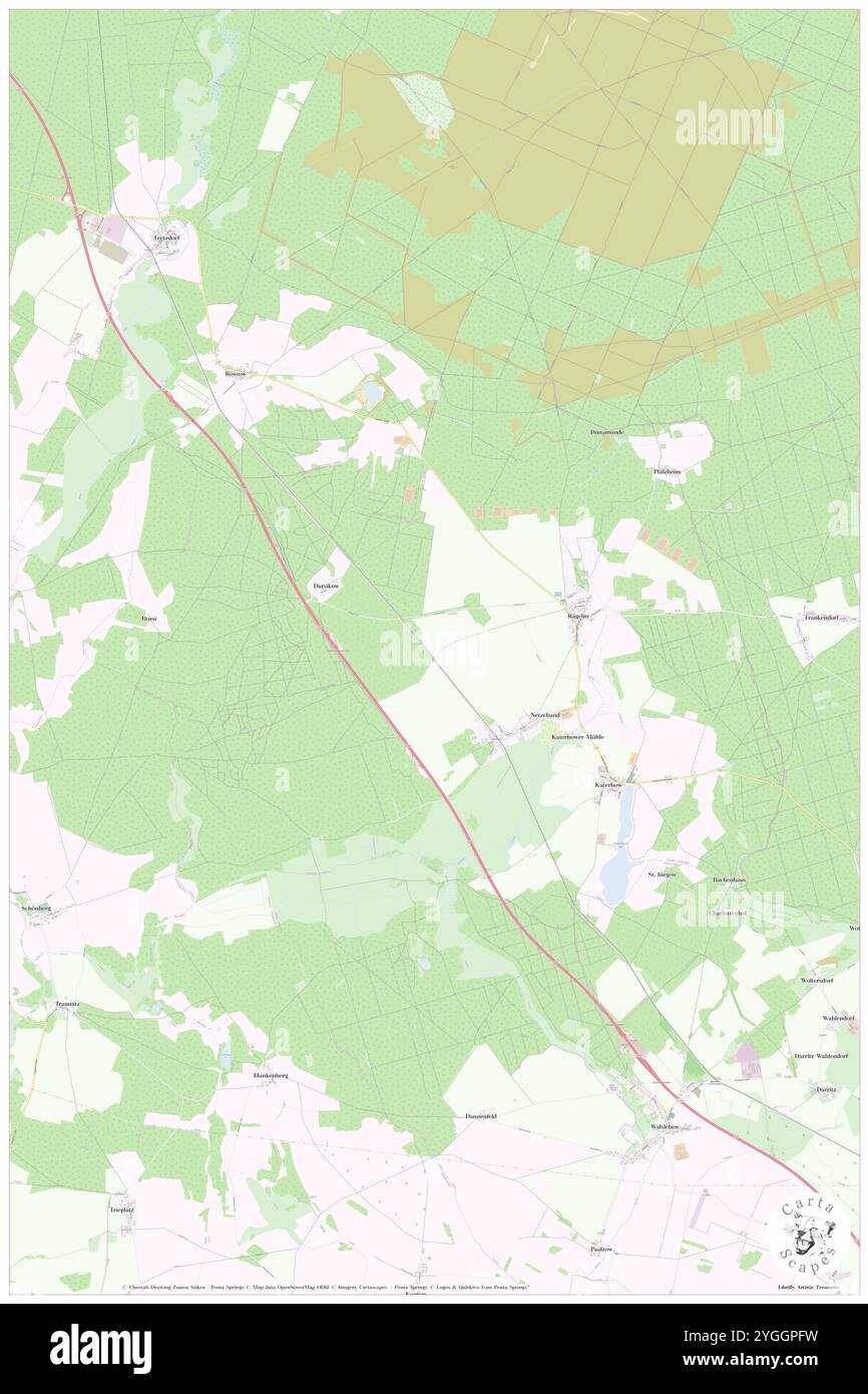 Temnitzquell, DE, Germania, Brandeburgo, N 53 0' 20'', N 12 38' 39'', mappa, Cartascapes Mappa pubblicata nel 2024. Esplora Cartascapes, una mappa che rivela i diversi paesaggi, culture ed ecosistemi della Terra. Viaggia attraverso il tempo e lo spazio, scoprendo l'interconnessione del passato, del presente e del futuro del nostro pianeta. Foto Stock