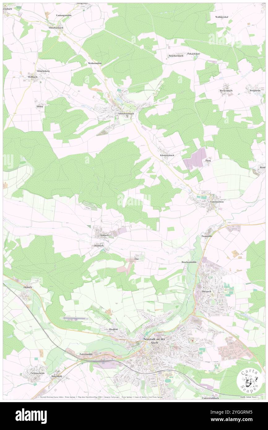 Bauernholz, DE, Germania, Baviera, N 49 37' 0'', N 10 35' 59''', mappa, Cartascapes Mappa pubblicata nel 2024. Esplora Cartascapes, una mappa che rivela i diversi paesaggi, culture ed ecosistemi della Terra. Viaggia attraverso il tempo e lo spazio, scoprendo l'interconnessione del passato, del presente e del futuro del nostro pianeta. Foto Stock