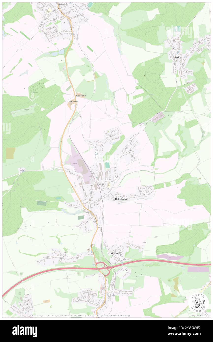 Eiweiler, DE, Germania, Saarland, N 49 33' 11'', N 7 0' 59'', mappa, Cartascapes Mappa pubblicata nel 2024. Esplora Cartascapes, una mappa che rivela i diversi paesaggi, culture ed ecosistemi della Terra. Viaggia attraverso il tempo e lo spazio, scoprendo l'interconnessione del passato, del presente e del futuro del nostro pianeta. Foto Stock