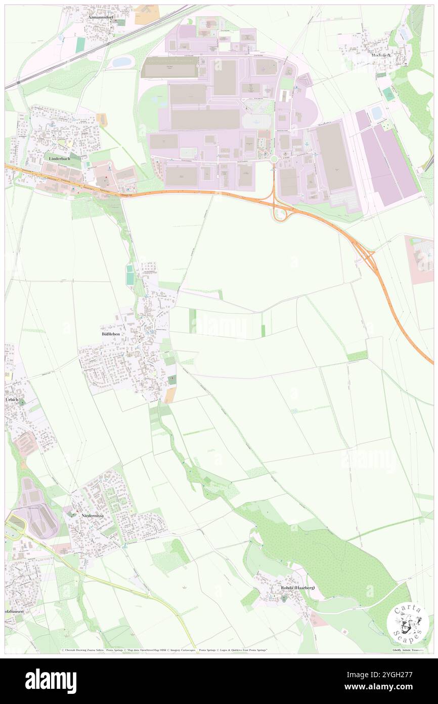 Buessleben, DE, Germania, Turingia, N 50 57' 47'', N 11 6' 38'', mappa, Cartascapes Mappa pubblicata nel 2024. Esplora Cartascapes, una mappa che rivela i diversi paesaggi, culture ed ecosistemi della Terra. Viaggia attraverso il tempo e lo spazio, scoprendo l'interconnessione del passato, del presente e del futuro del nostro pianeta. Foto Stock