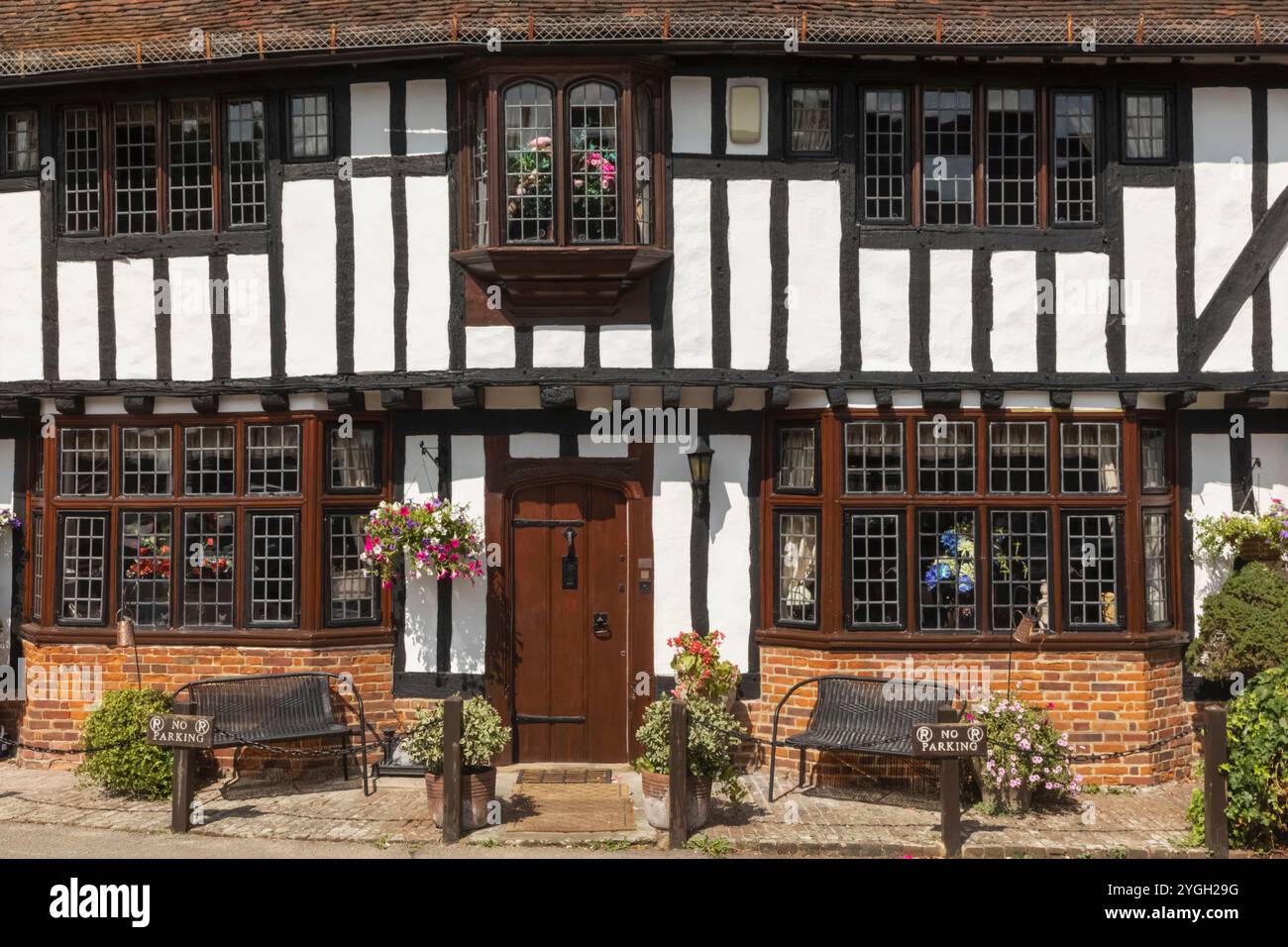 Inghilterra, Kent, Chilham Village, storica casa in legno in stile Tudor Foto Stock