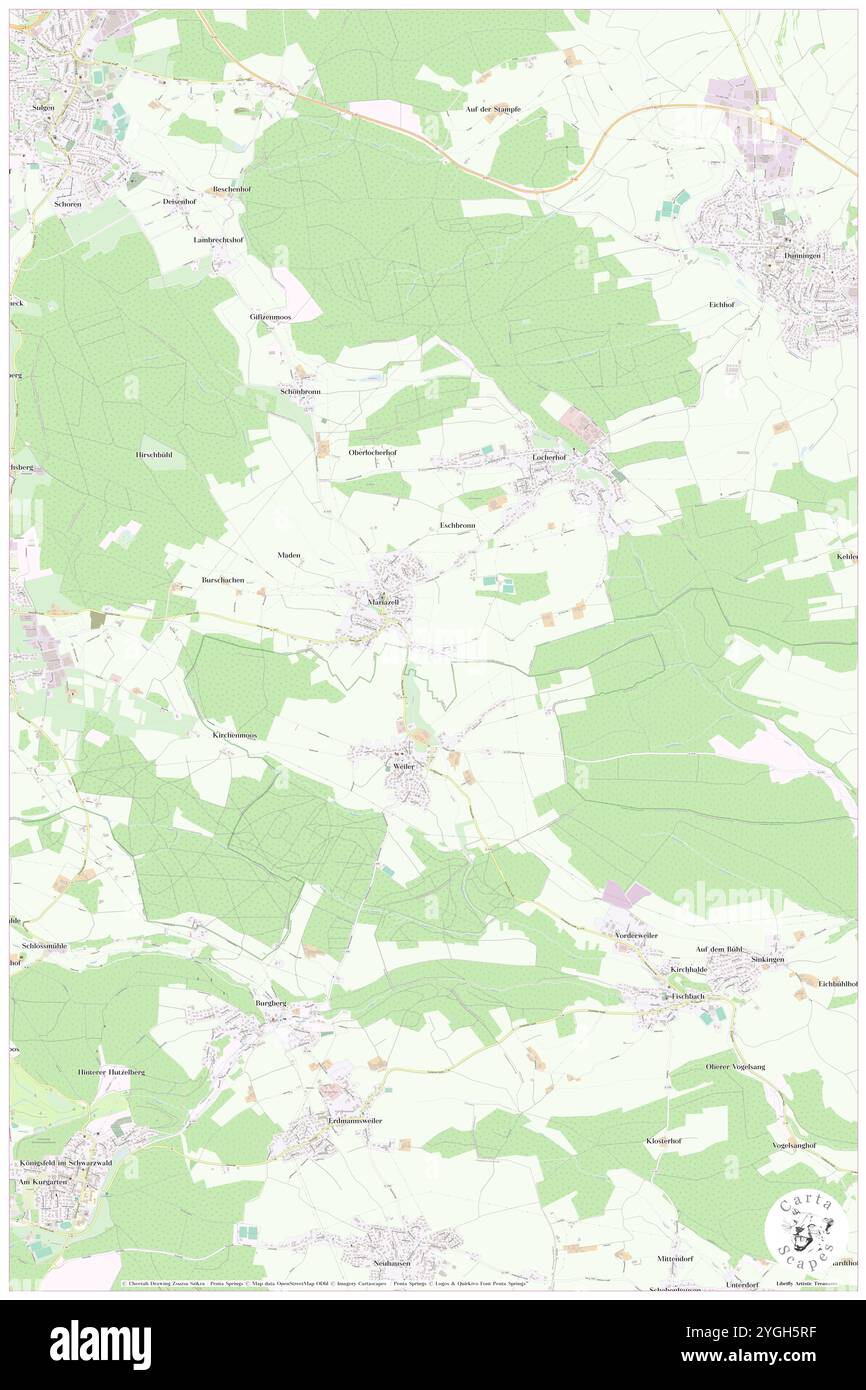 Untere Muhlbauern, regione di Friburgo, DE, Germania, Baden-Wurttemberg, N 48 10' 50'', N 8 27' 47'', MAP, Cartascapes Map pubblicata nel 2024. Esplora Cartascapes, una mappa che rivela i diversi paesaggi, culture ed ecosistemi della Terra. Viaggia attraverso il tempo e lo spazio, scoprendo l'interconnessione del passato, del presente e del futuro del nostro pianeta. Foto Stock