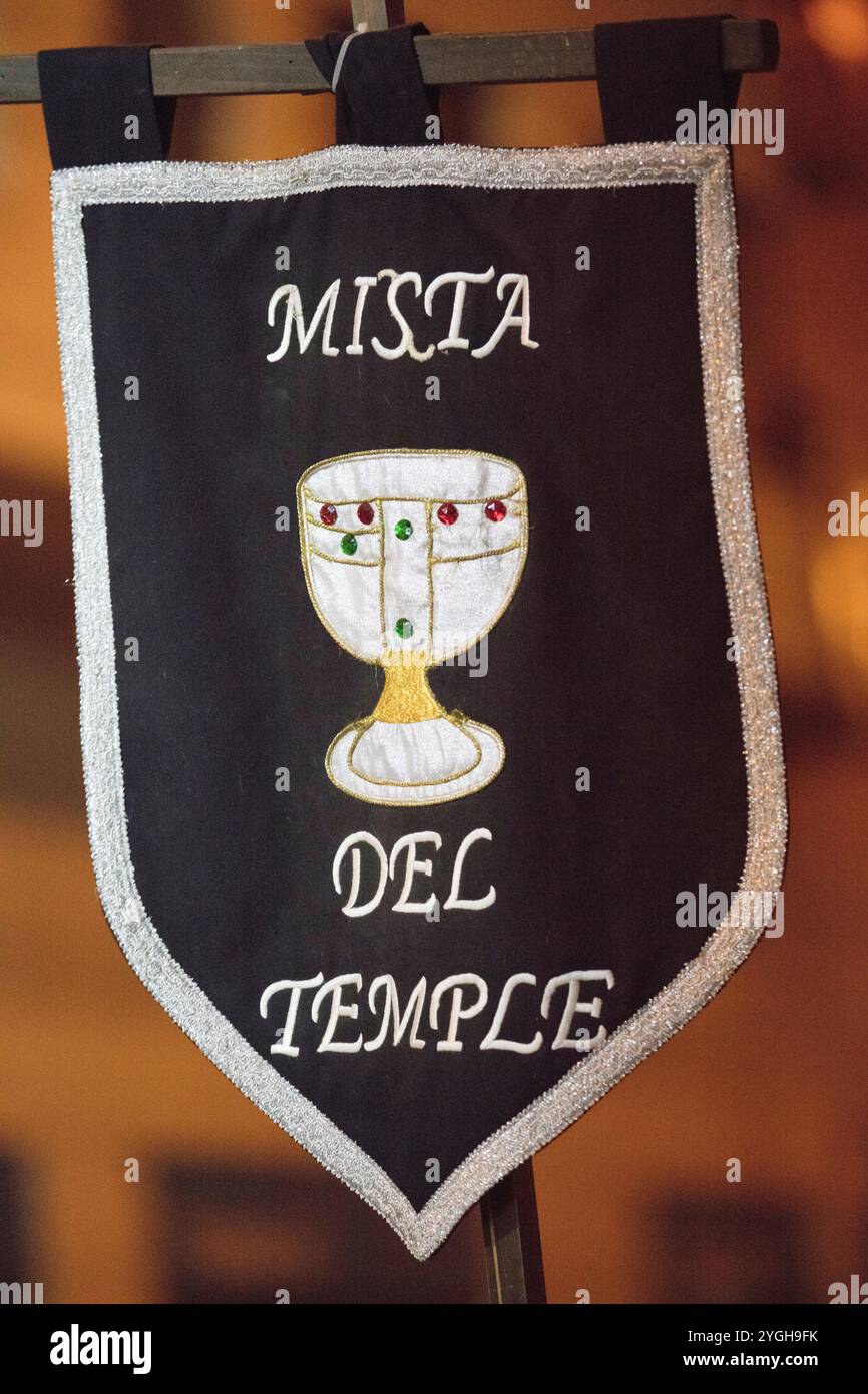 Festa dei mori e dei cristiani, bandiera, decorazione, parata, festa, Orihuela, Vega Baja, autonomia di Valencia; Provincia di Alicante, Spagna Foto Stock