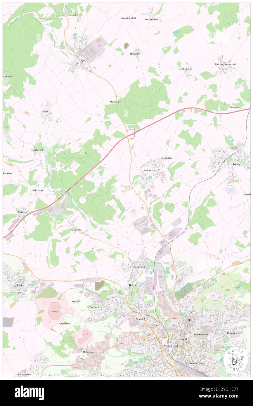 Forst, alta Franconia, DE, Germania, Baviera, N 50 21' 20'', N 11 53' 31'', MAP, Cartascapes Map pubblicata nel 2024. Esplora Cartascapes, una mappa che rivela i diversi paesaggi, culture ed ecosistemi della Terra. Viaggia attraverso il tempo e lo spazio, scoprendo l'interconnessione del passato, del presente e del futuro del nostro pianeta. Foto Stock