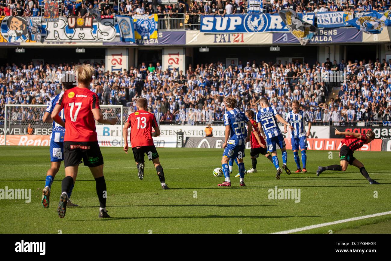Gothenburg, Svezia. 16 settembre 2023. Situazione in conflitto tra IFK Gothenburg e Brommapojkarna. Crediti: Per Ljung/Alamy Live News Stock Foto Stock