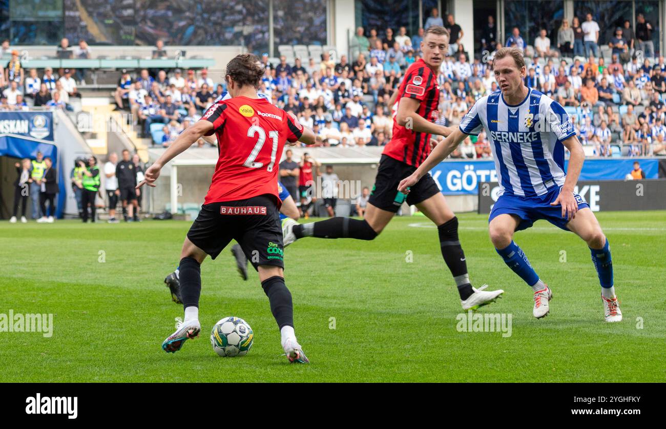 Gothenburg, Svezia. 16 settembre 2023.il giocatore Alex Timossi Andersson con il pallone per Brommapojkarna durante la partita contro IFK Gothenburg. Foto Stock