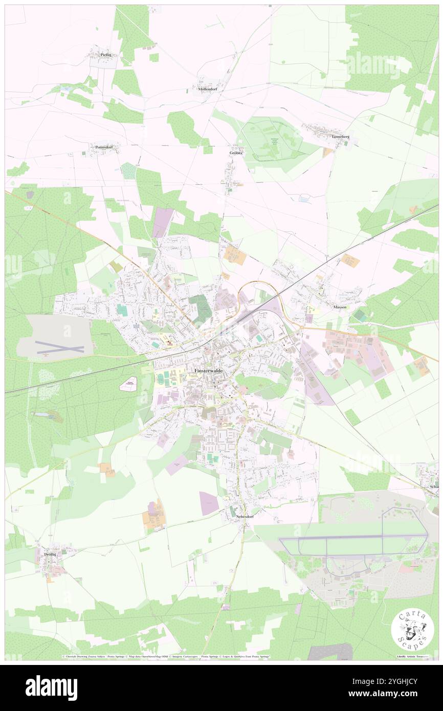 Finsterwalde (Niederlausitz), DE, Germania, Brandeburgo, N 51 38' 13'', N 13 42' 37'', mappa, Cartascapes Mappa pubblicata nel 2024. Esplora Cartascapes, una mappa che rivela i diversi paesaggi, culture ed ecosistemi della Terra. Viaggia attraverso il tempo e lo spazio, scoprendo l'interconnessione del passato, del presente e del futuro del nostro pianeta. Foto Stock