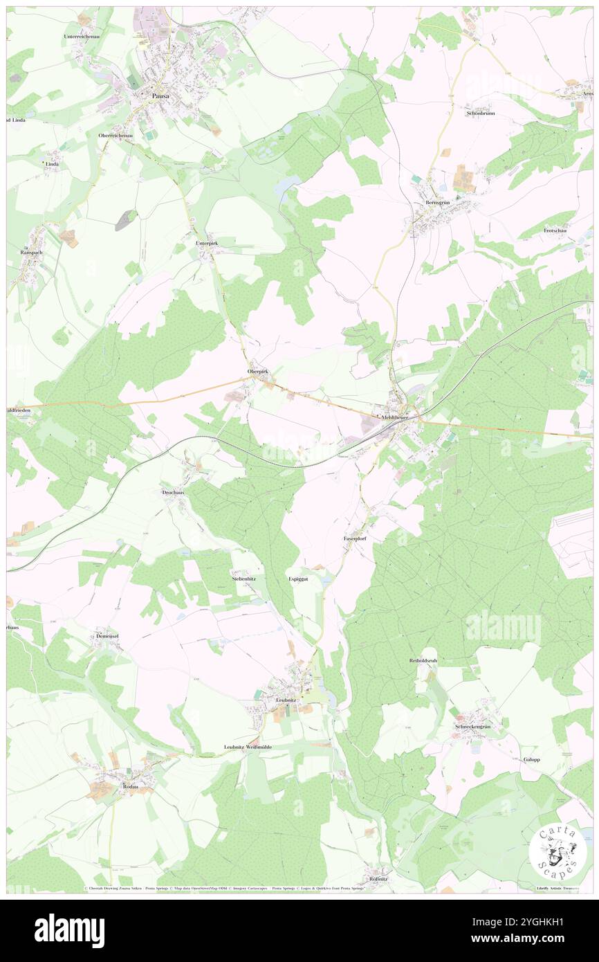 Bitthaeuser, DE, Germania, Sassonia, N 50 32' 29'', N 12 1' 15'', mappa, Cartascapes Mappa pubblicata nel 2024. Esplora Cartascapes, una mappa che rivela i diversi paesaggi, culture ed ecosistemi della Terra. Viaggia attraverso il tempo e lo spazio, scoprendo l'interconnessione del passato, del presente e del futuro del nostro pianeta. Foto Stock