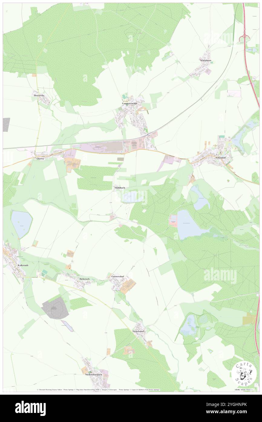 Muhlbacher Teich, DE, Germania, Sassonia, N 51 17' 35'', N 13 40' 25'', mappa, Cartascapes Mappa pubblicata nel 2024. Esplora Cartascapes, una mappa che rivela i diversi paesaggi, culture ed ecosistemi della Terra. Viaggia attraverso il tempo e lo spazio, scoprendo l'interconnessione del passato, del presente e del futuro del nostro pianeta. Foto Stock