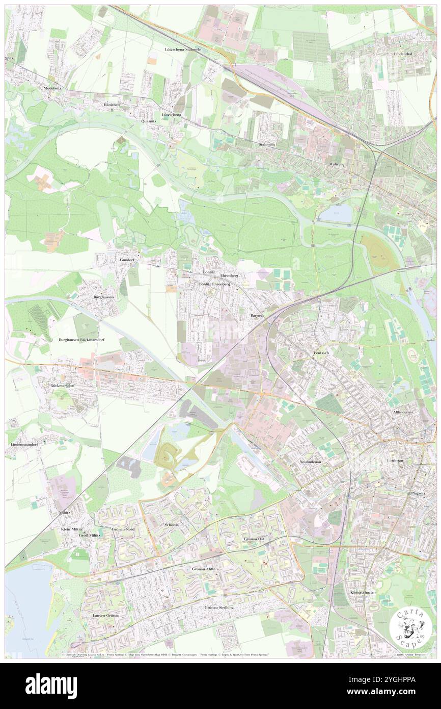 Astral Hotel, DE, Germania, Sassonia, N 51 21' 6'', N 12 17' 31'', mappa, Cartascapes Mappa pubblicata nel 2024. Esplora Cartascapes, una mappa che rivela i diversi paesaggi, culture ed ecosistemi della Terra. Viaggia attraverso il tempo e lo spazio, scoprendo l'interconnessione del passato, del presente e del futuro del nostro pianeta. Foto Stock