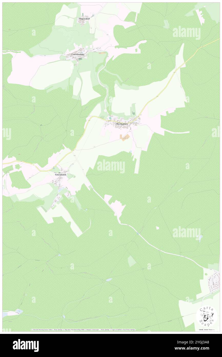 Oberbodnitz, DE, Germania, Turingia, N 50 47' 59'', N 11 40' 0'', mappa, Cartascapes Mappa pubblicata nel 2024. Esplora Cartascapes, una mappa che rivela i diversi paesaggi, culture ed ecosistemi della Terra. Viaggia attraverso il tempo e lo spazio, scoprendo l'interconnessione del passato, del presente e del futuro del nostro pianeta. Foto Stock