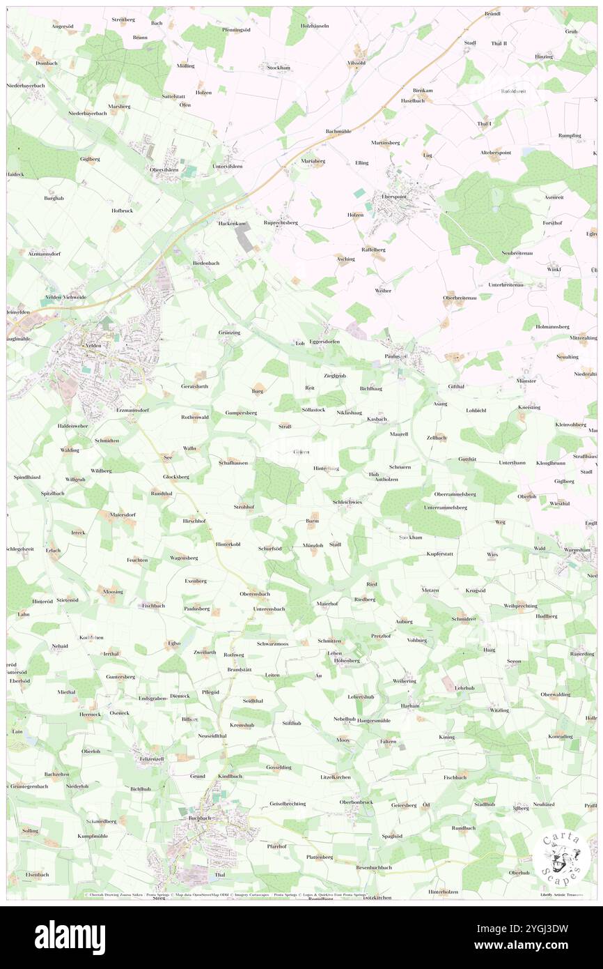 Geiern, DE, Germania, Baviera, N 48 21' 14'', N 12 17' 25''', mappa, Cartascapes Mappa pubblicata nel 2024. Esplora Cartascapes, una mappa che rivela i diversi paesaggi, culture ed ecosistemi della Terra. Viaggia attraverso il tempo e lo spazio, scoprendo l'interconnessione del passato, del presente e del futuro del nostro pianeta. Foto Stock