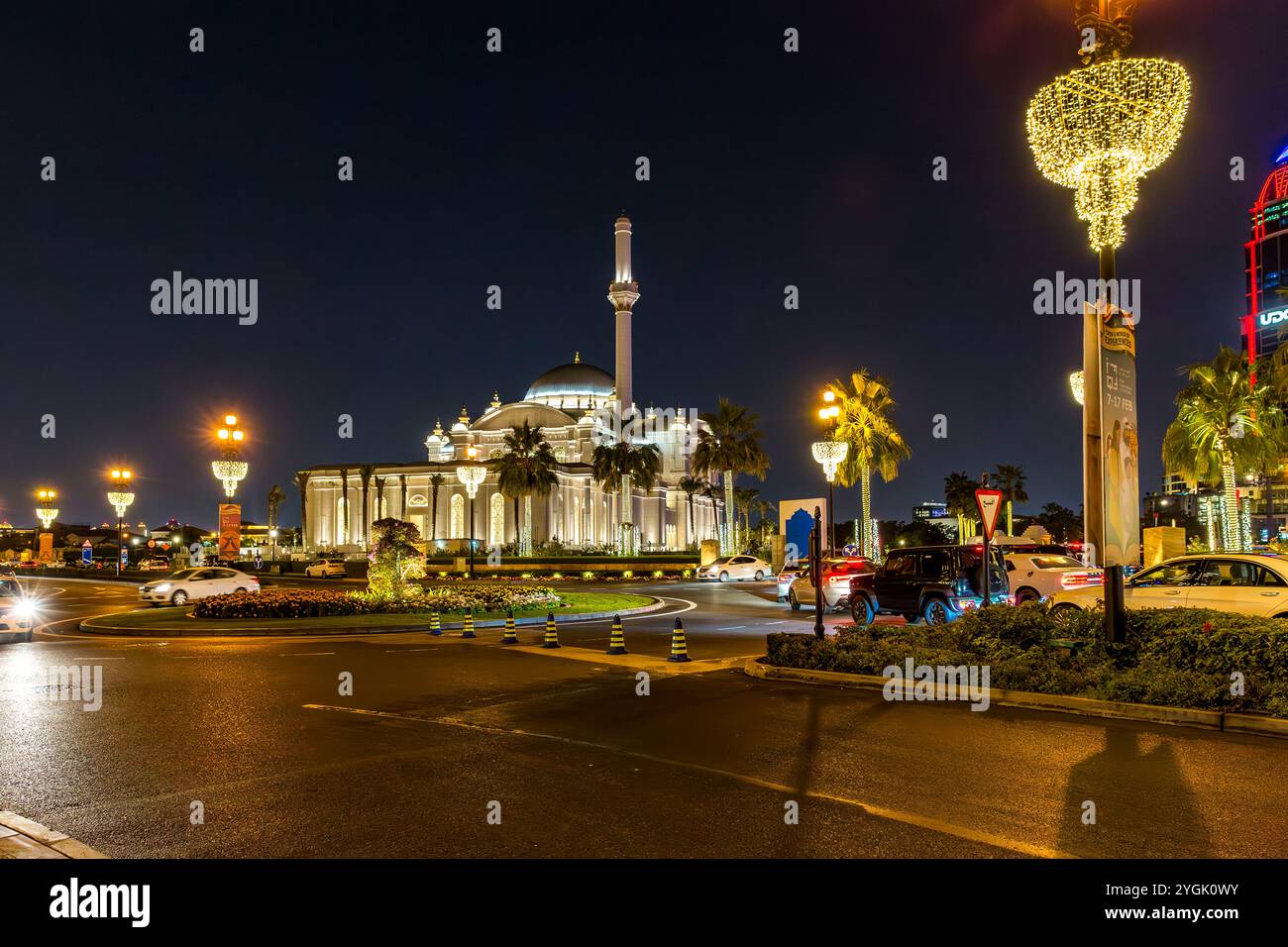 Hamad Bin Jassim Bin Jaber Bin Mohamed al Thani Mosque, Mosque, The Pearl, Doha, Qatar, Qatar, Golfo Persico, Medio Oriente, Asia Foto Stock