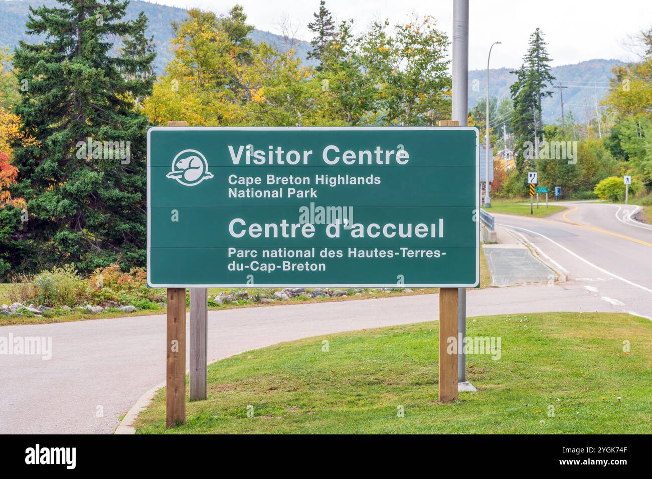 Il Cape Breton Highlands National Park è una delle principali attrazioni turistiche della nuova Scozia. Un terzo della famosa Cabot Tral è con il parco bo Foto Stock