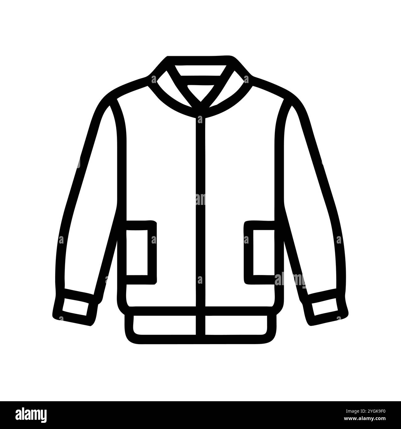 semplice illustrazione vettoriale di un bomber , in uno stile semplice e pulito, per grafica business e fashion. illustrazione abiti piatti. Illustrazione Vettoriale