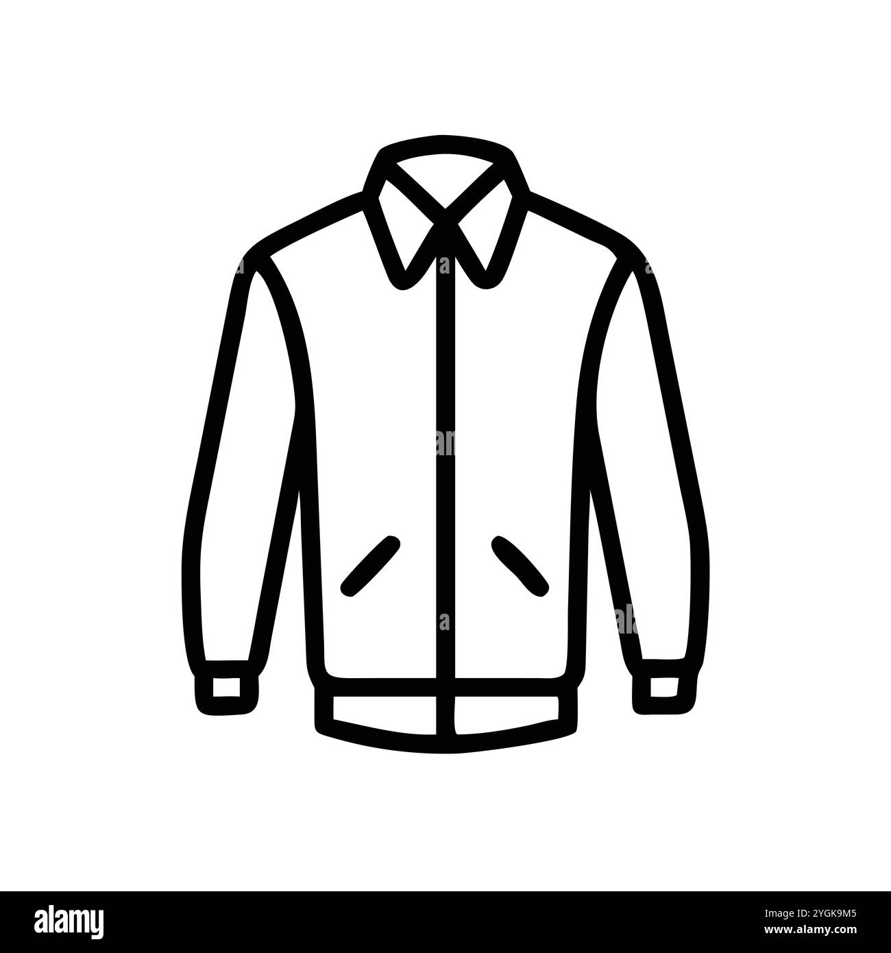 semplice illustrazione vettoriale di un bomber , in uno stile semplice e pulito, per grafica business e fashion. illustrazione abiti piatti. Illustrazione Vettoriale