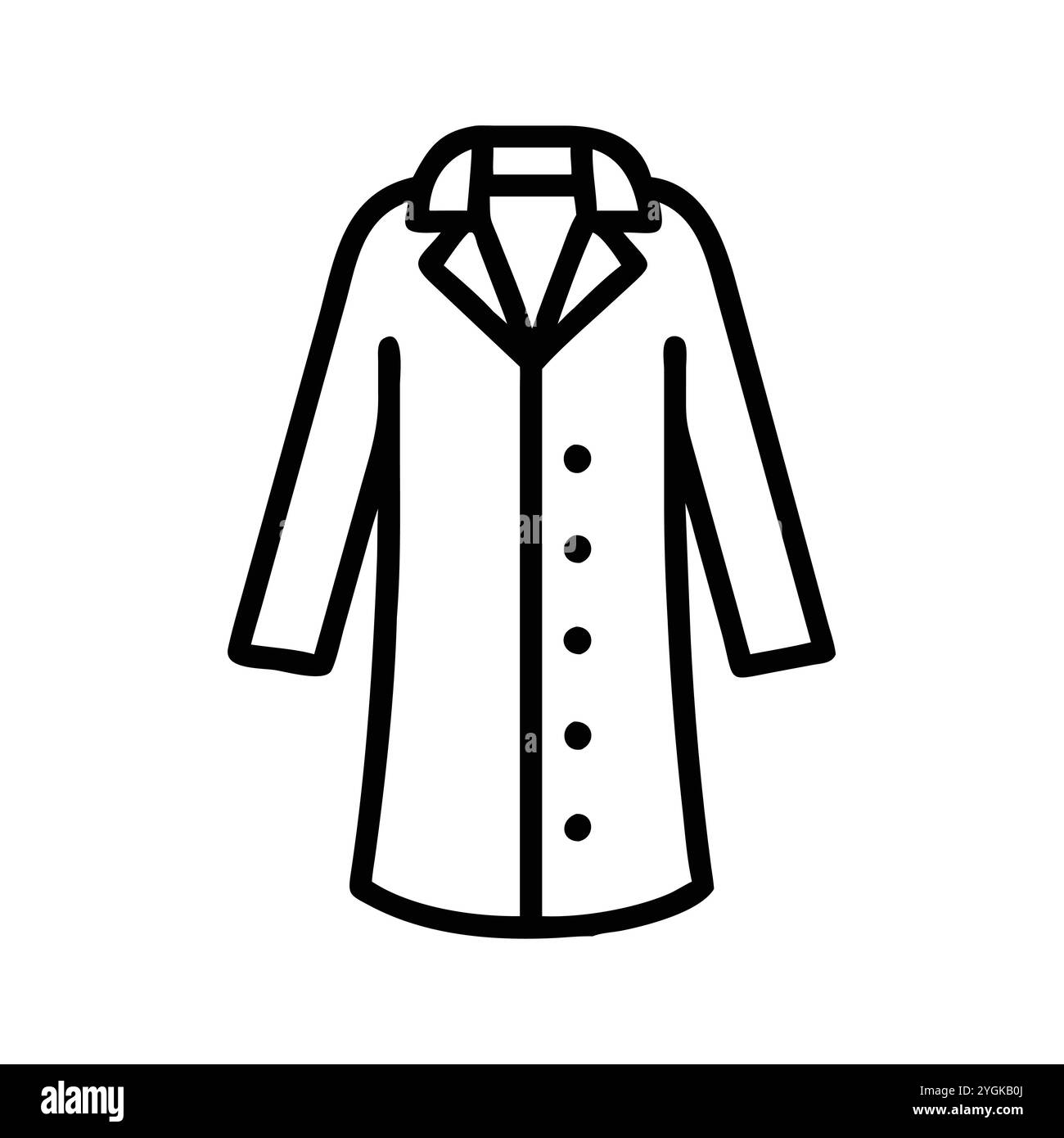 semplice illustrazione vettoriale di un cappotto , in uno stile semplice e pulito, per grafica business e fashion. illustrazione abiti piatti. Illustrazione Vettoriale