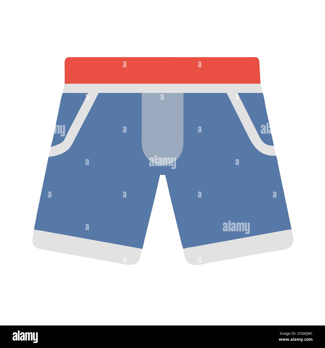 semplice illustrazione vettoriale di pantaloncini , in uno stile semplice e pulito, per grafica business e fashion. illustrazione abiti piatti. Illustrazione Vettoriale