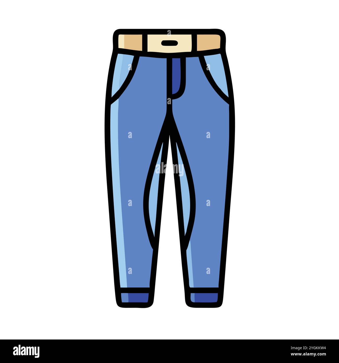 semplice illustrazione vettoriale di un pantalone , in uno stile semplice e pulito, per grafica business e fashion. illustrazione abiti piatti. Illustrazione Vettoriale