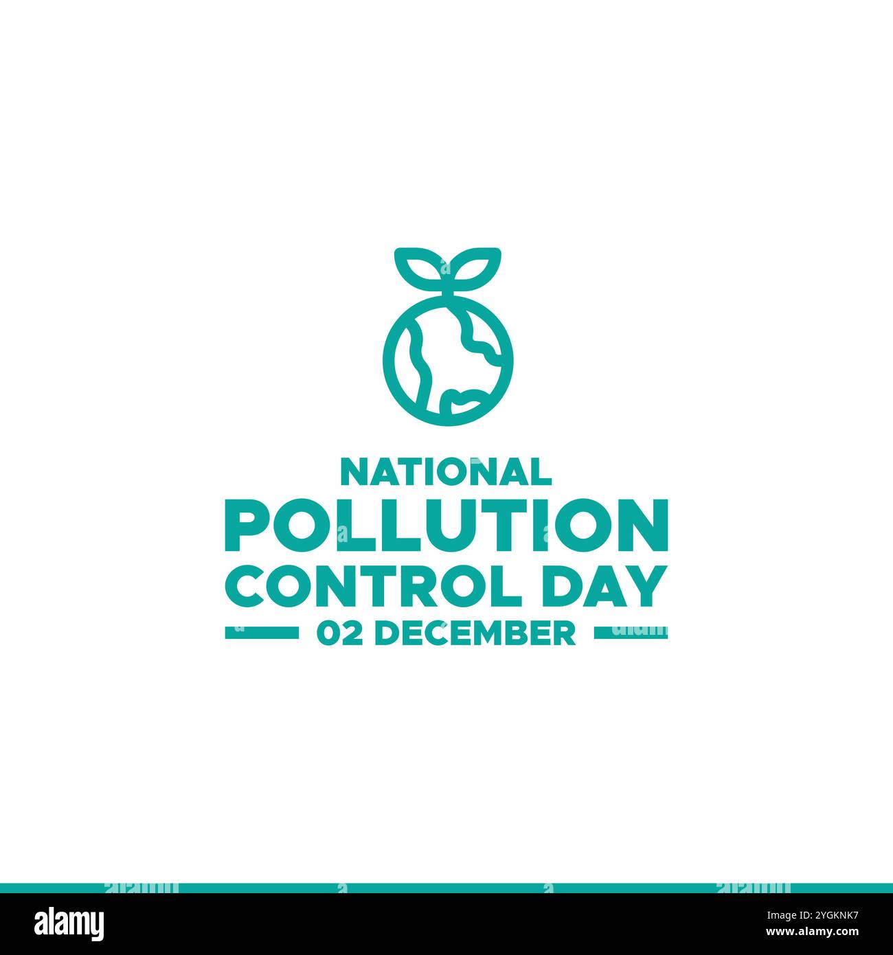Giornata nazionale di controllo dell'inquinamento. 2 dicembre. Manifesto nazionale del giorno di controllo dell'inquinamento, banner. Illustrazione vettoriale. National Pollution Control Day Vector Illustrazione Vettoriale