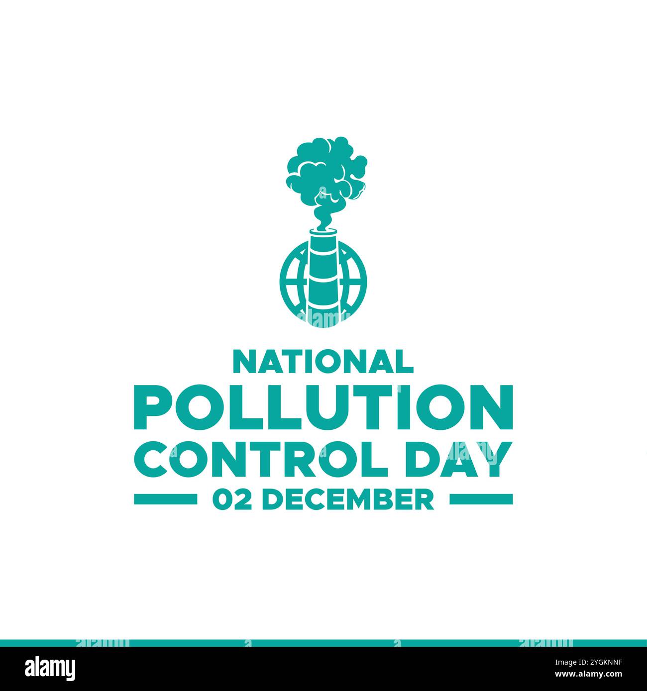 Giornata nazionale di controllo dell'inquinamento. 2 dicembre. Manifesto nazionale del giorno di controllo dell'inquinamento, banner. Illustrazione vettoriale. National Pollution Control Day Vector Illustrazione Vettoriale