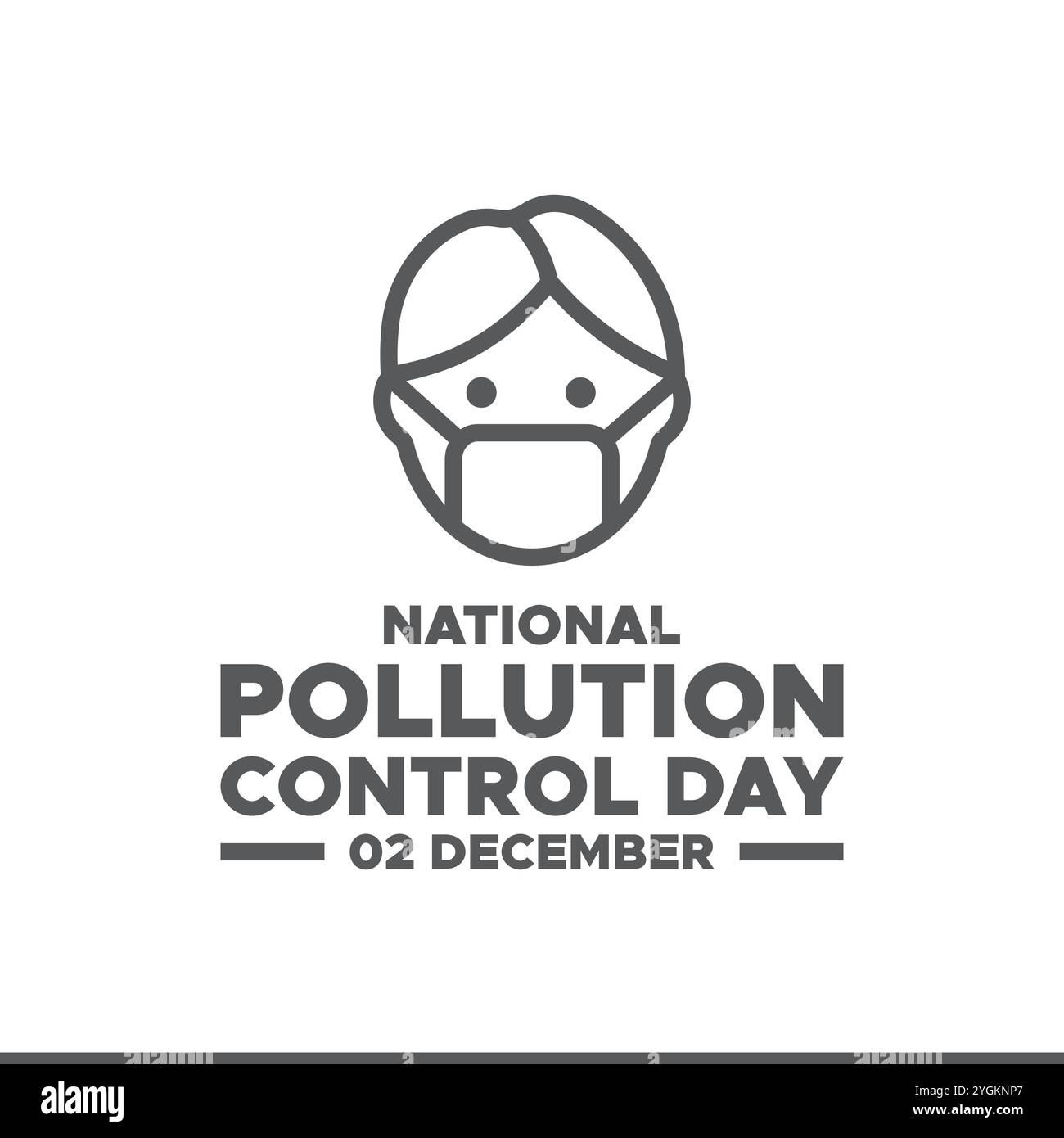 Giornata nazionale di controllo dell'inquinamento. 2 dicembre. Manifesto nazionale del giorno di controllo dell'inquinamento, banner. Illustrazione vettoriale. National Pollution Control Day Vector Illustrazione Vettoriale