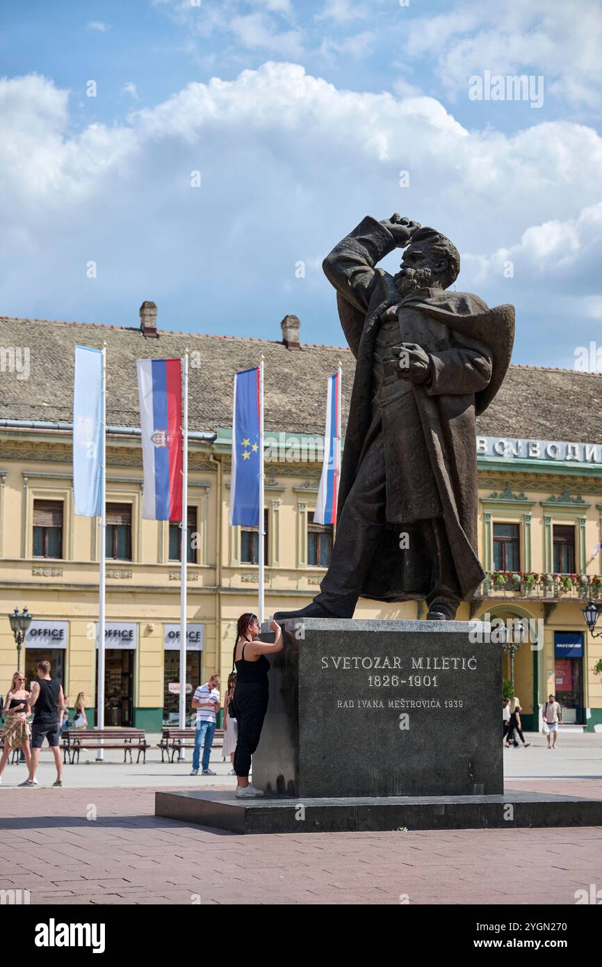 Nella piazza di Novi Sad Foto Stock