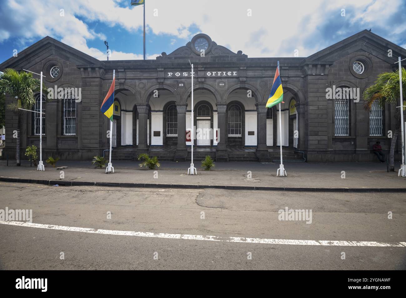 Ufficio postale storico centrale, XIX secolo, Port Louis, Oceano Indiano, isola, Mauritius, Africa Foto Stock