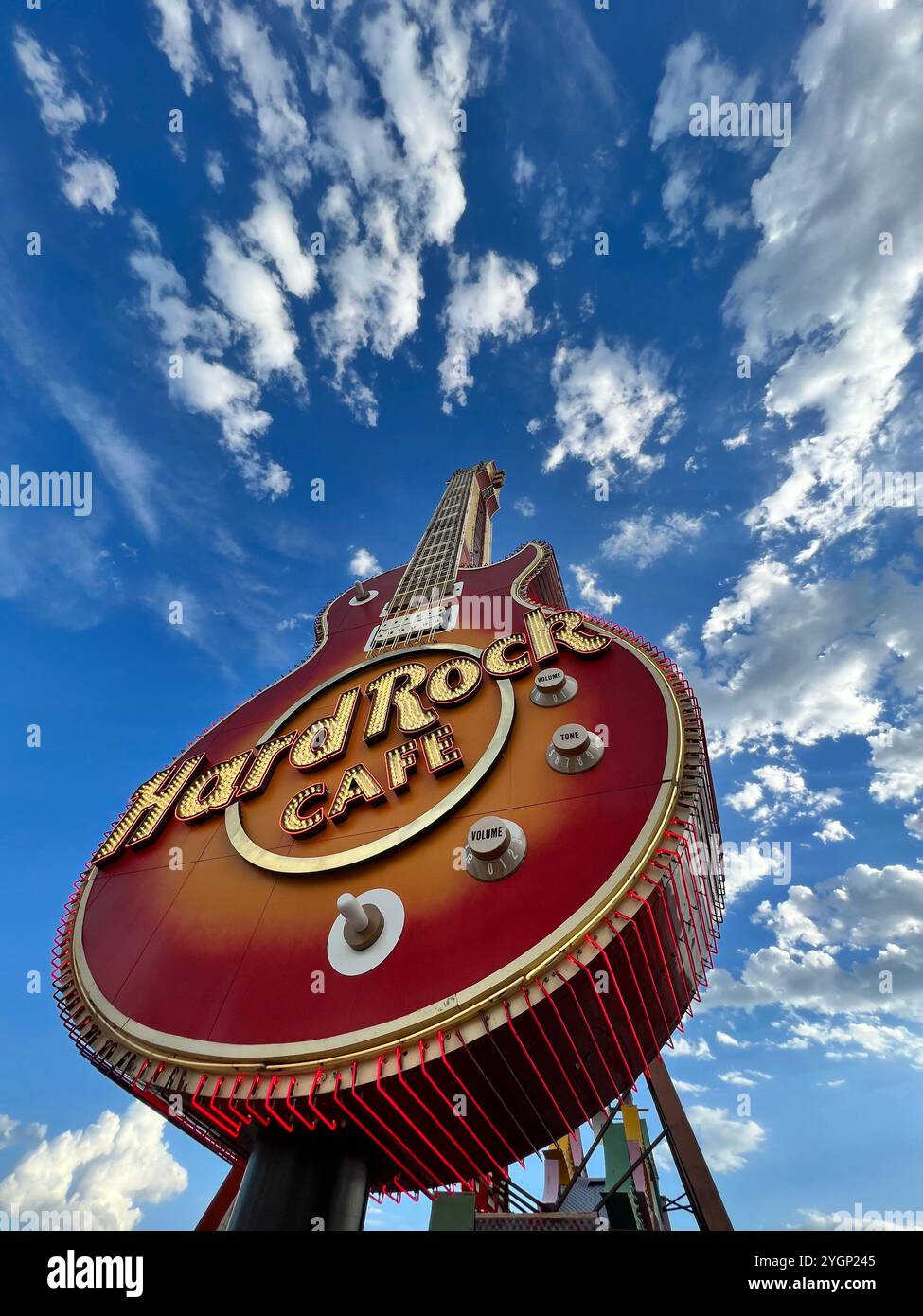 Hard Rock Cafe segno - Immagine stock catturata con smartphone