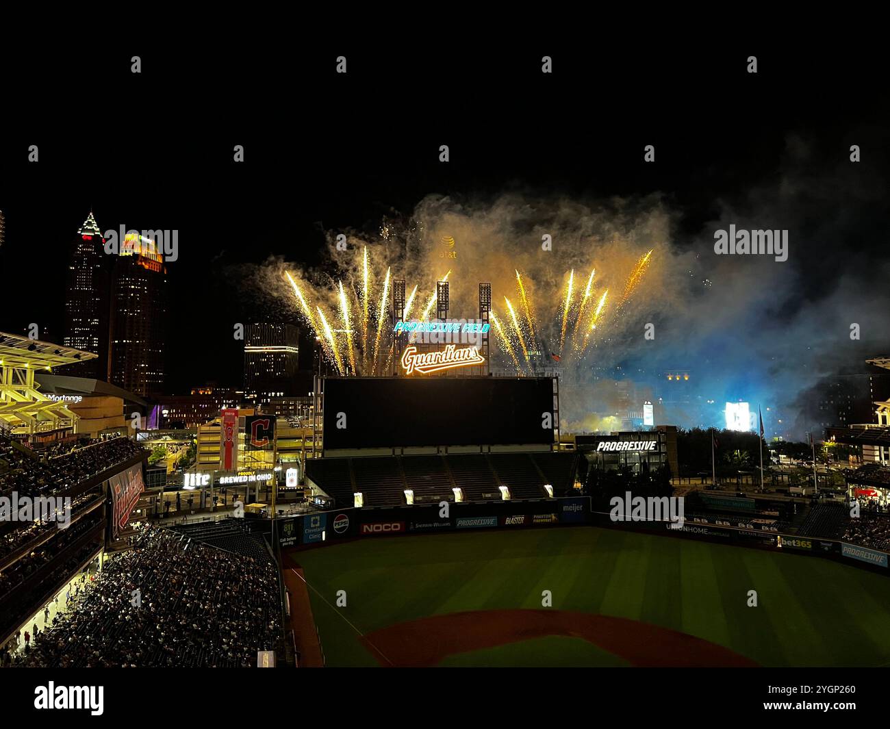 Campo progressivo, Cleveland Guardians - Immagine stock catturata con smartphone