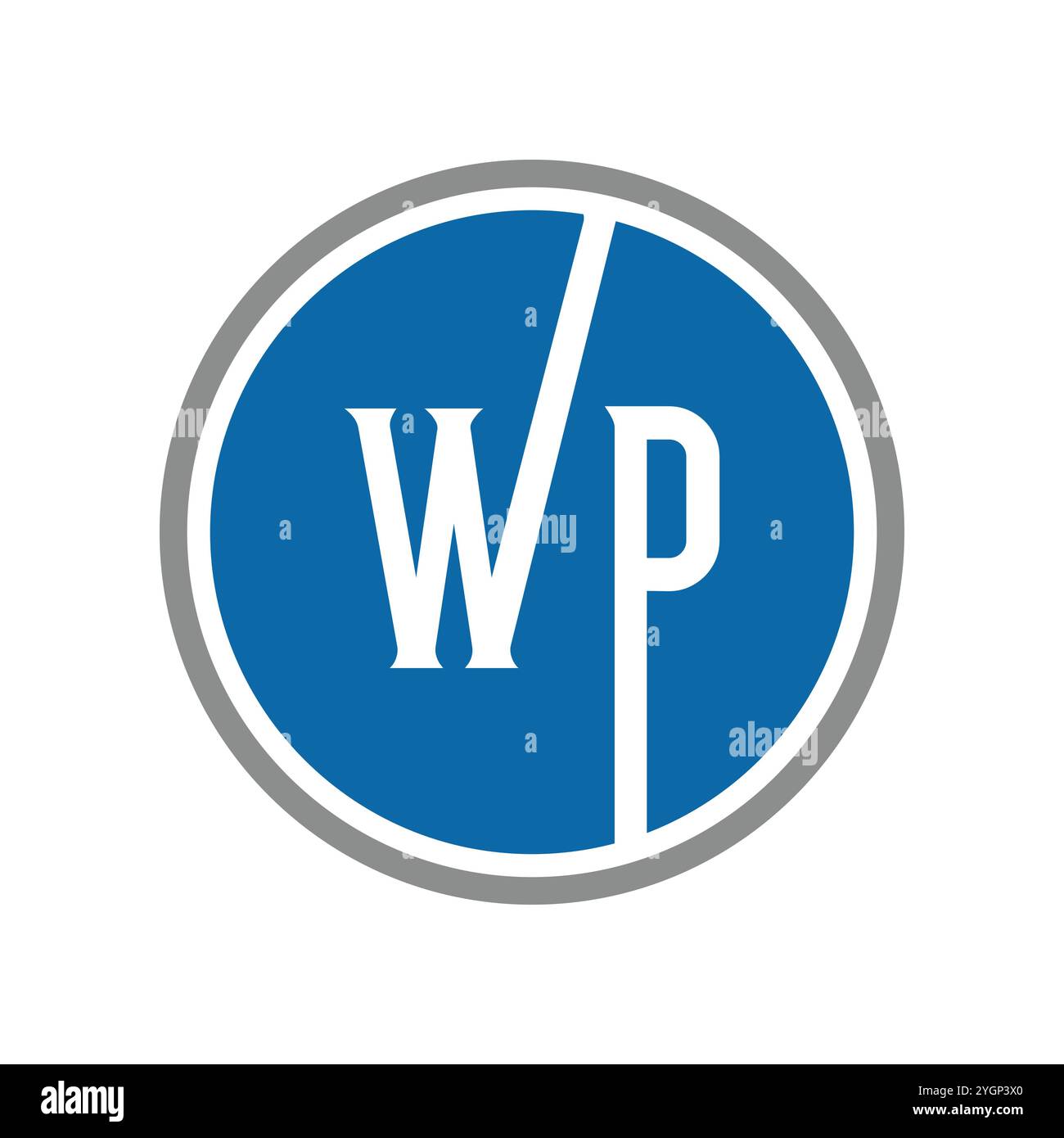 lettera iniziale wp icona modello di disegno logo Illustrazione Vettoriale