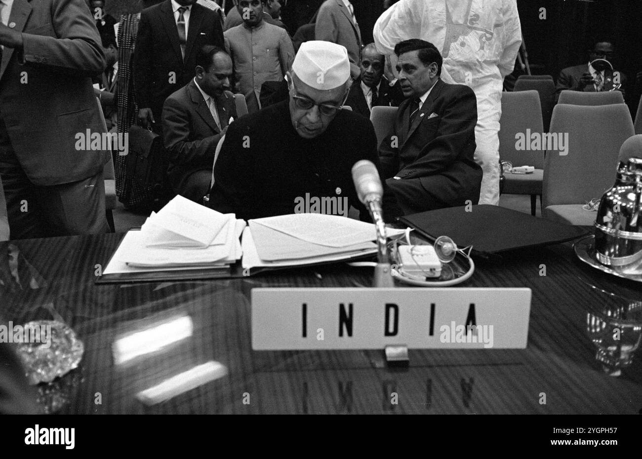 Bẹlgrader Konferẹnz, Conferenza degli Stati non allineati dal al 6 settembre 1961, in cui è stata creata l'Alleanza degli Stati non allineati. [traduzione automatizzata] Foto Stock