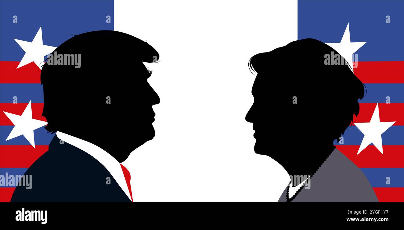 Susie Wiles e Donald Trump con spazio per il testo Foto Stock