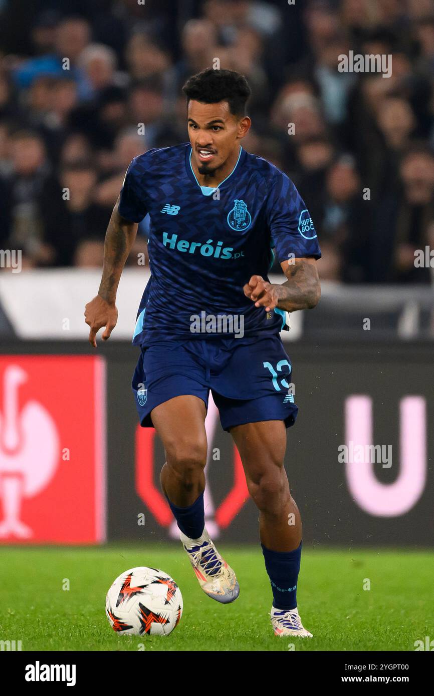 Wenderson Galeno del FC Porto in azione durante la partita di calcio Europa League tra SS Lazio e FC Porto allo stadio Olimpico di Roma (Italia), 7 novembre 2024. Foto Stock