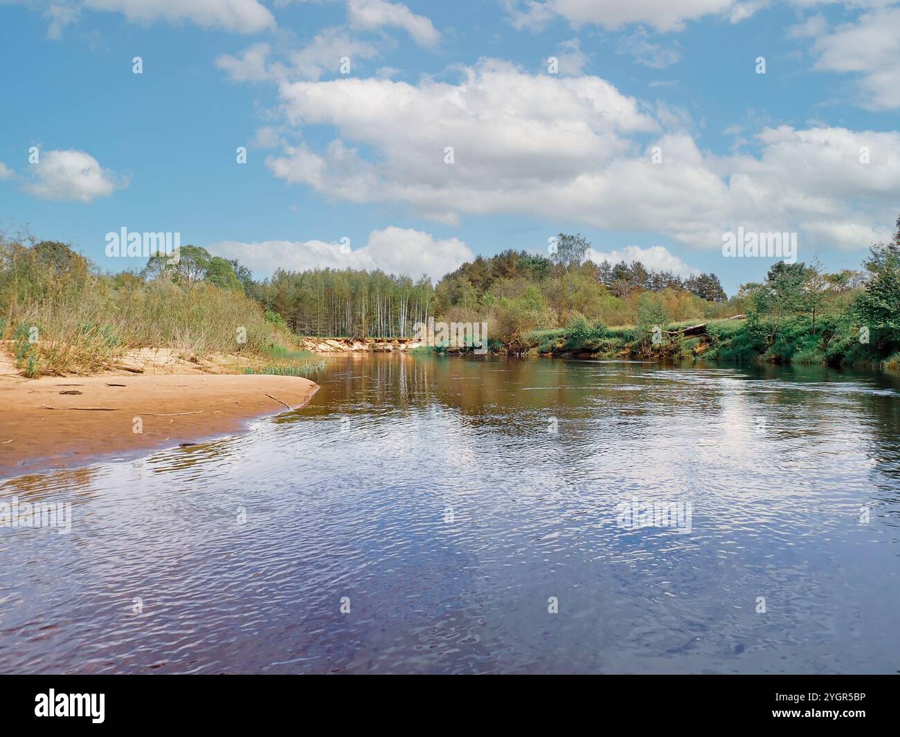 Esplorando la bellezza remota del fiume Volga superiore in Russia Foto Stock