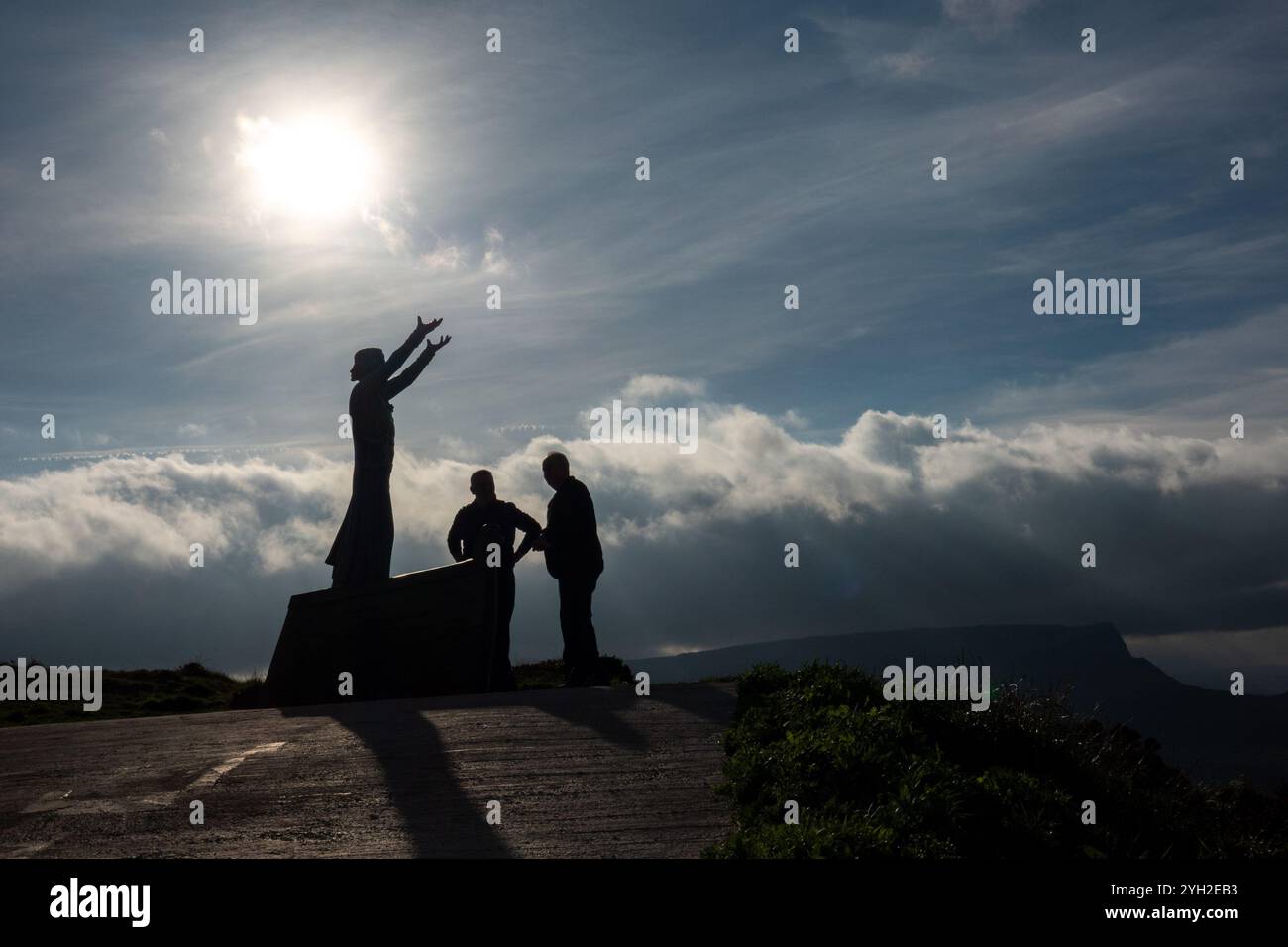 Statua di Manannán Mac Lir..Manannán o Manann, noto anche come Manannán mac Lir figlio del mare Foto Stock