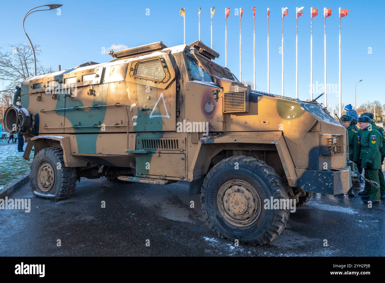 SAN PIETROBURGO, RUSSIA - 4 NOVEMBRE 2024: Veicolo corazzato turco BMC Kirpi. Mostra del veicolo catturato dall'operazione militare speciale zo Foto Stock