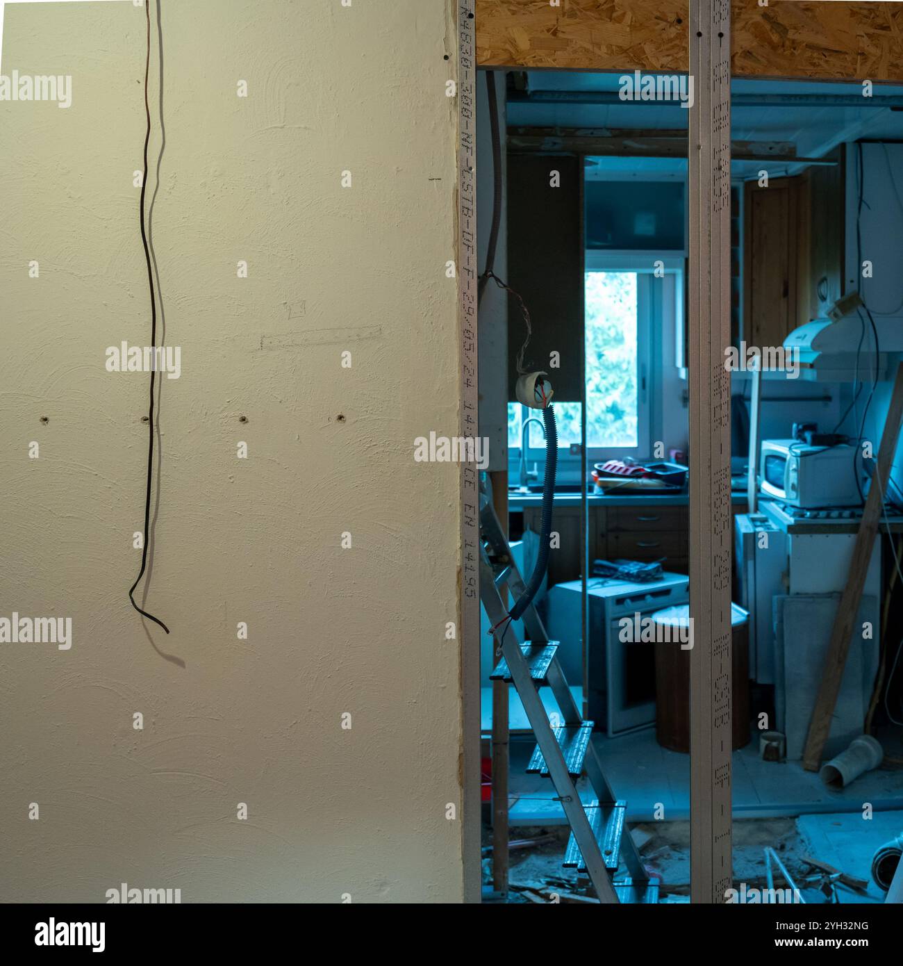 Lavori di costruzione di appartamenti. Foto di alta qualità Foto Stock