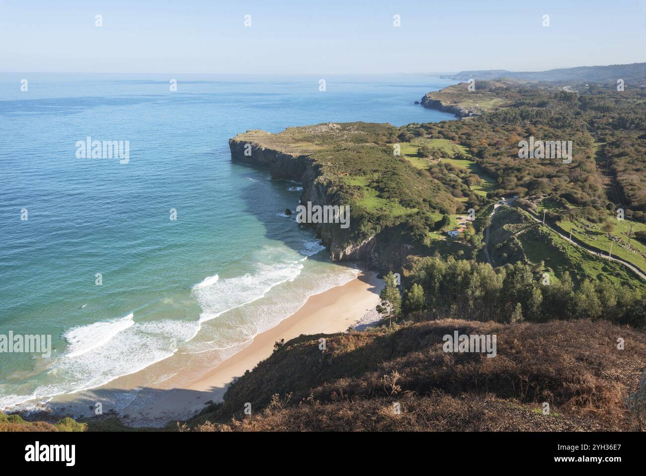 Paesaggio costiero delle Asturie, Spagna, Europa Foto Stock