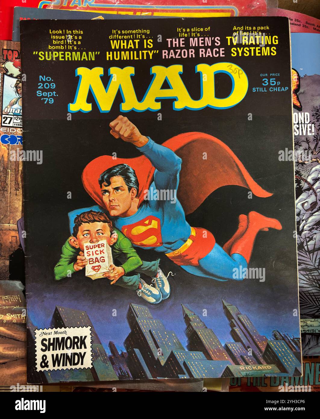 Copertina del fumetto della rivista vintage Mad Foto Stock