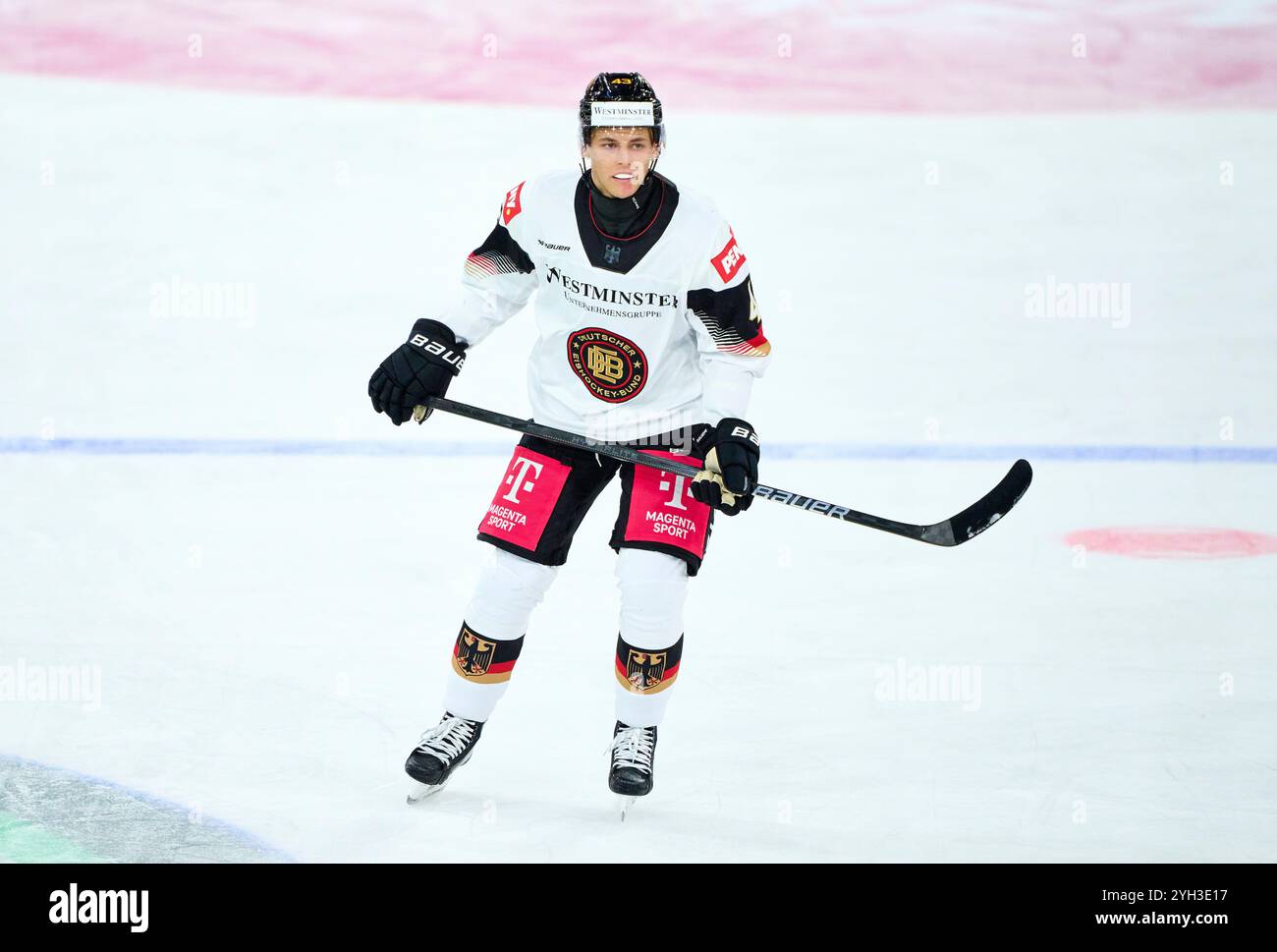 Jan Luca Sennhenn Nr.43 di Germania all'incontro GERMANIA, Danimarca. , . Stagione 2024/2025. Fotografo: ddp Images/STAR-Images credito: ddp media GmbH/Alamy Live News Foto Stock