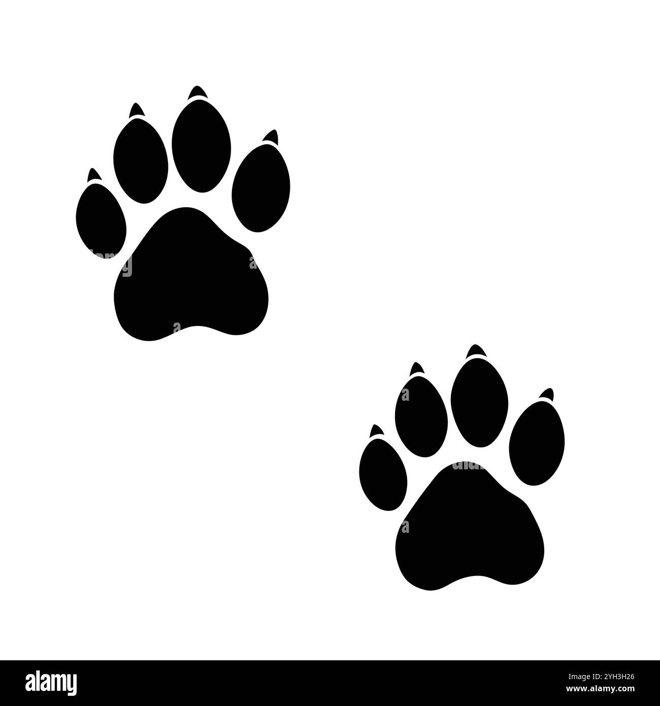 Icona Paw isolata su sfondo bianco. Illustrazione Vettoriale