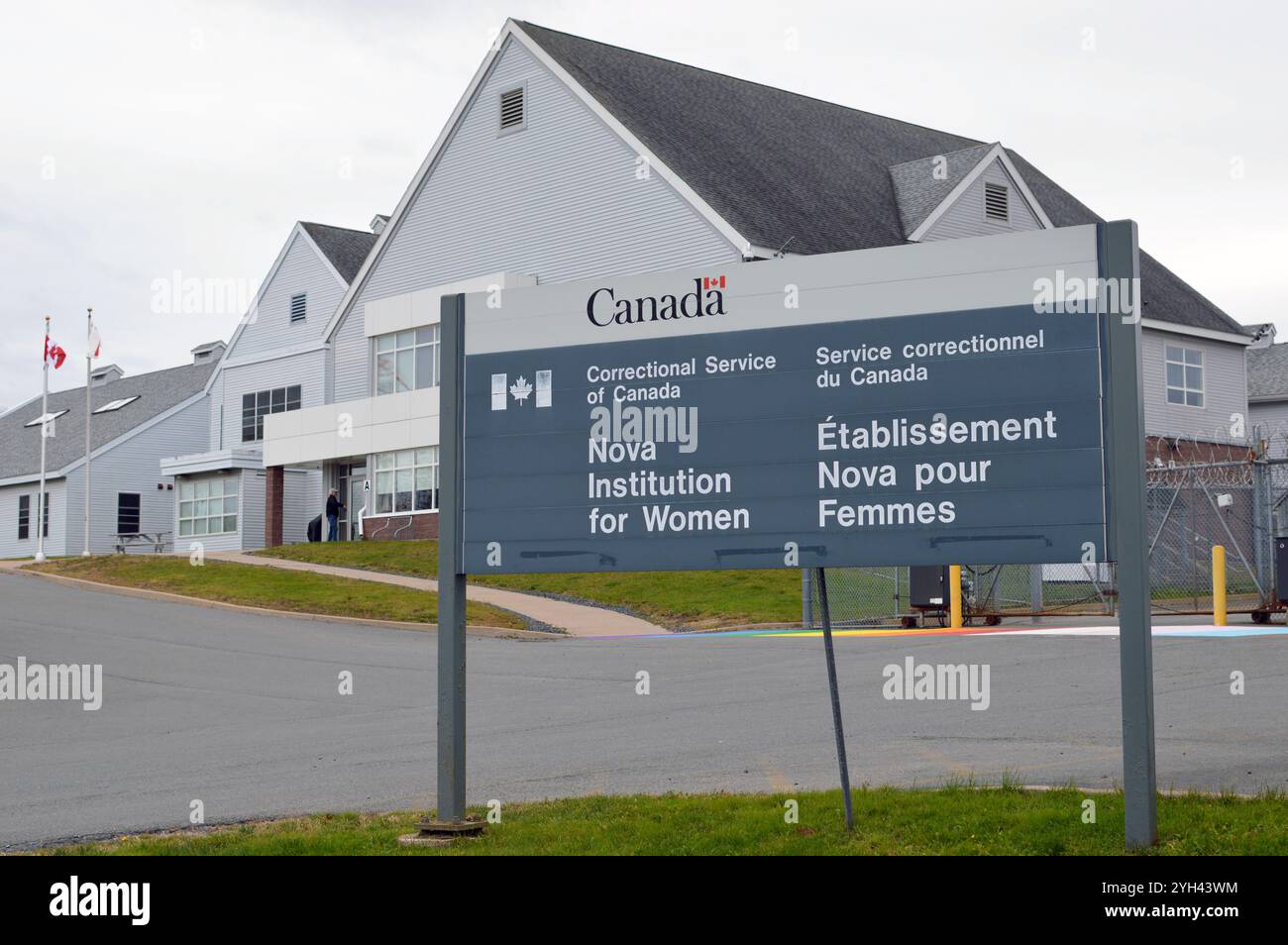 Firma alla Nova Institution for Women, una prigione federale gestita dal Correctional Service Canada a Truro, nuova Scozia Foto Stock